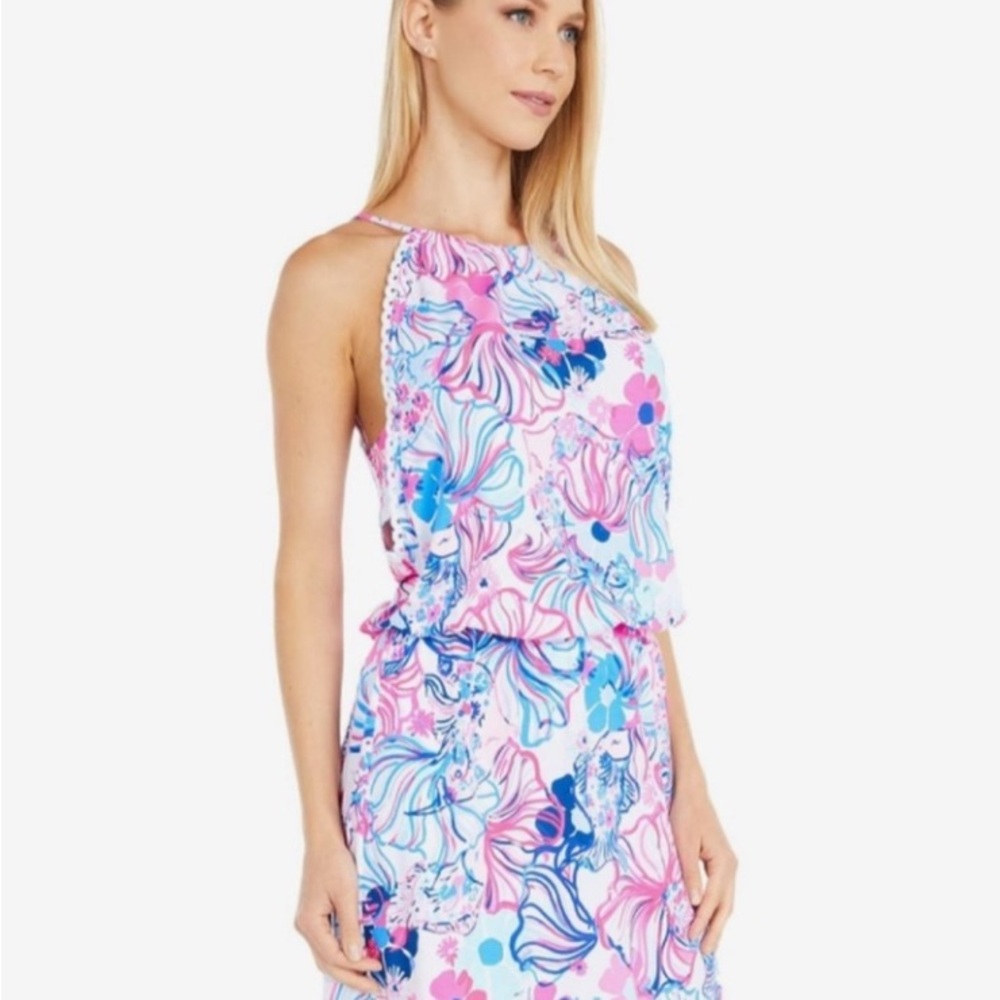 Lilly Pulitzer Gianna Make a Splash Skort Romper – Prosecco Pink (Size M 8–10)